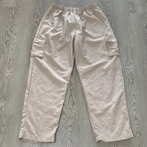 Nike Sportswear Essential Baggy High-rise Woven Cargo‎ Pants Khaki Nylon Large